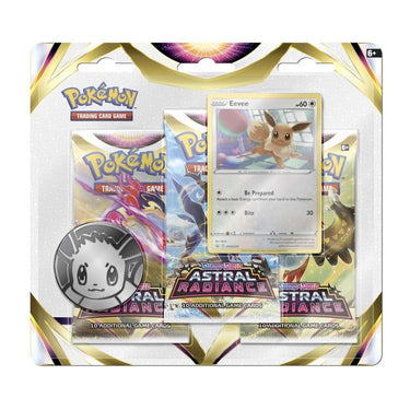 Pokémon TCG: Sword & Shield - Astral Radiance Eevee 3 Booster Blister Pack - PokeRvmblister pack